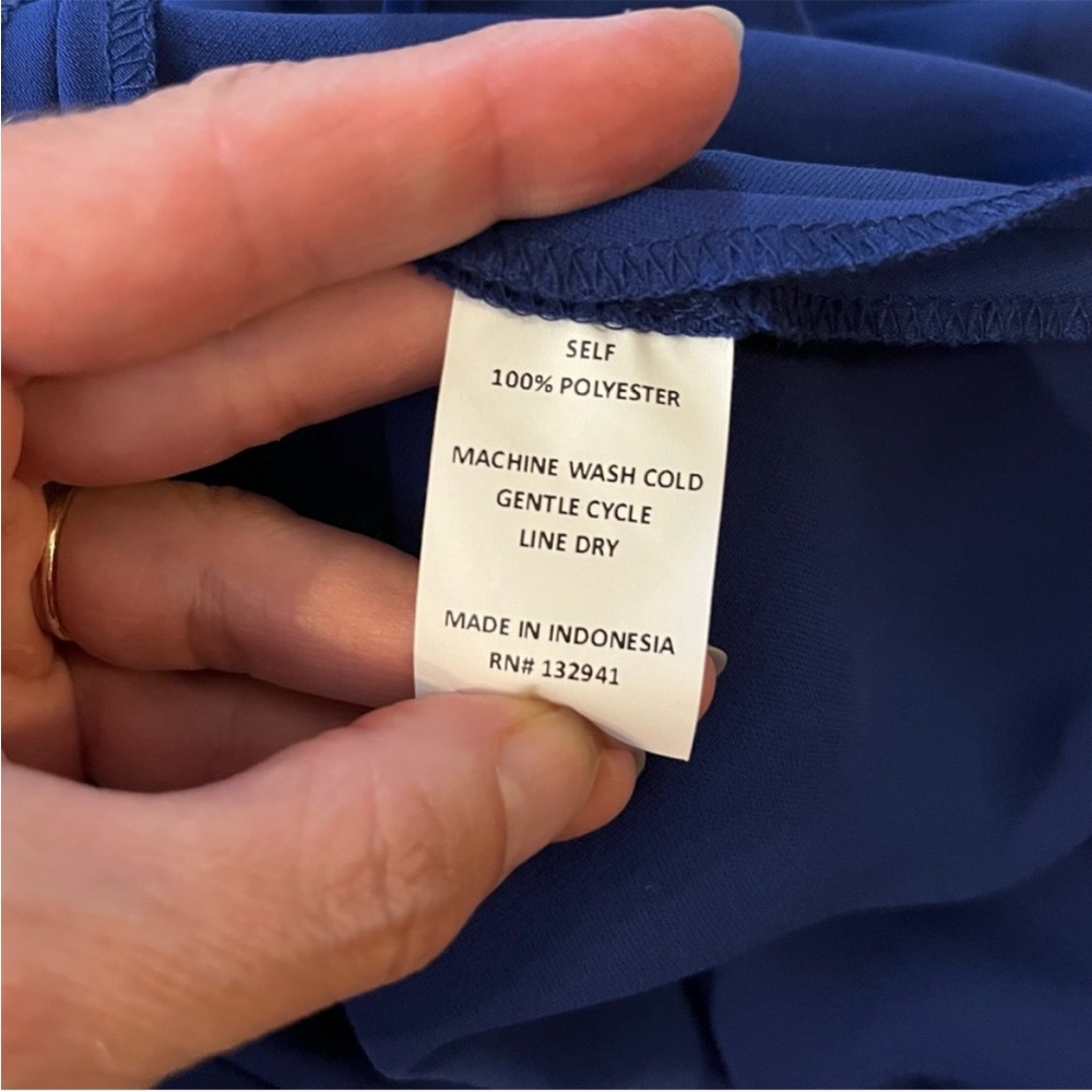 NWT Amanda Uprichard | REVOLVE Matthews Dress in Admiral Blue, Size Extra Small - Picture 7 of 8
